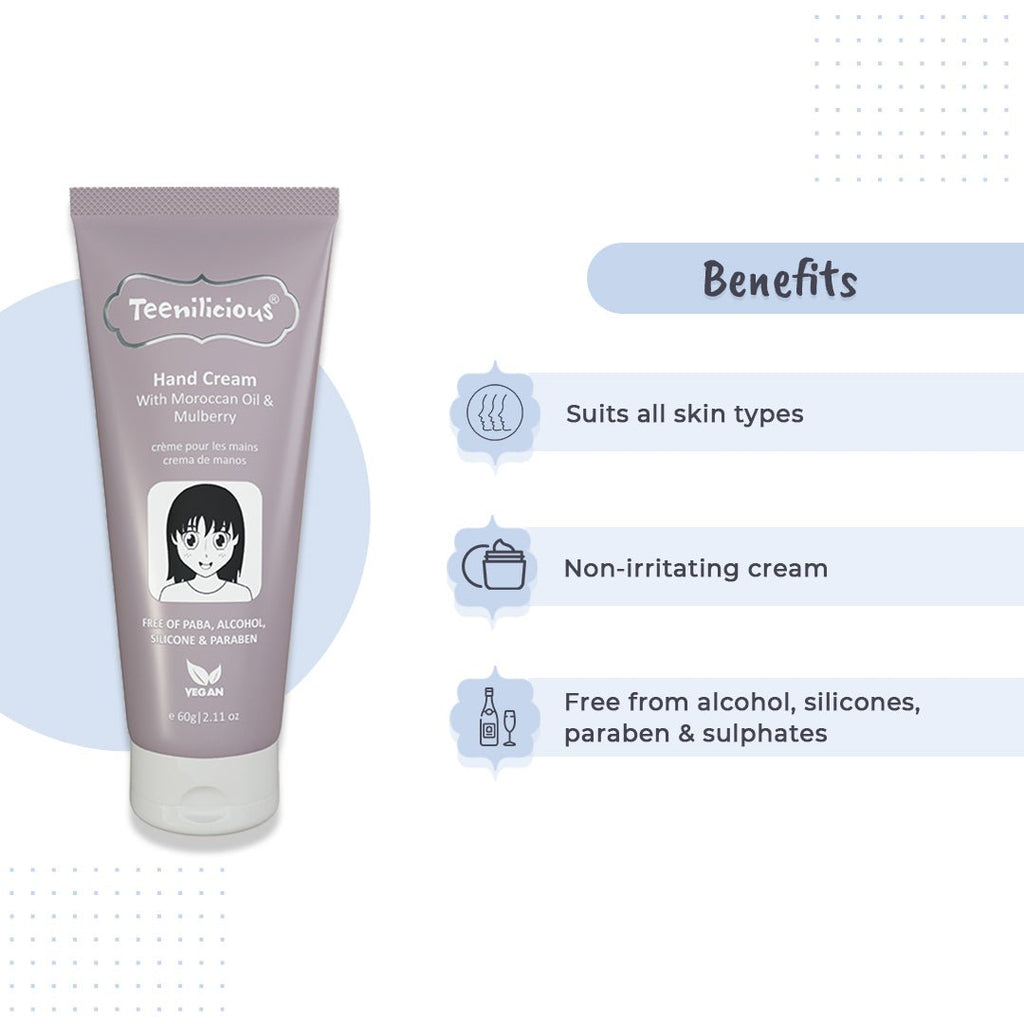 Fixderma Teenilicious Hand Cream With Moroccan Oil & Mulberry - Hand Cream For Dry Hands