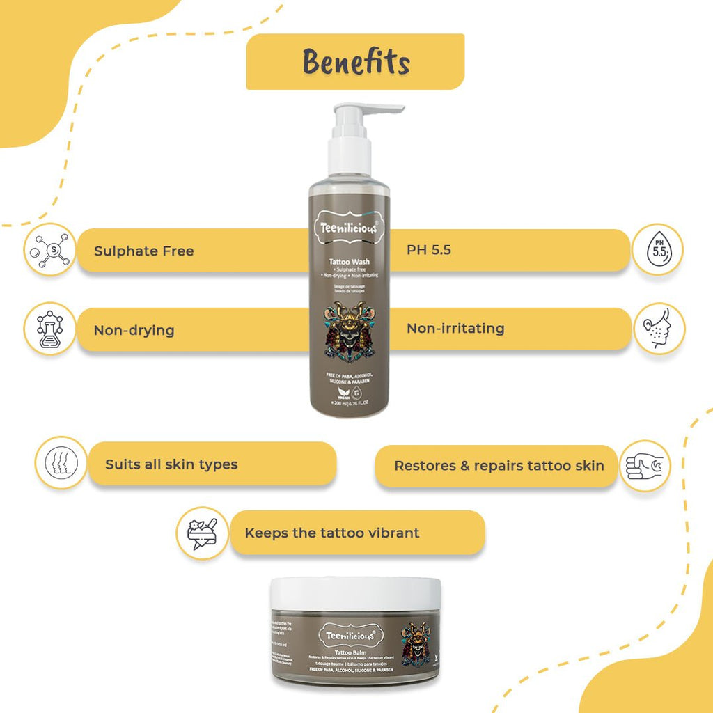 Fixderma Teenilicious Tattoo Care Kit - Tattoo Aftercare For Old & New Tattoos