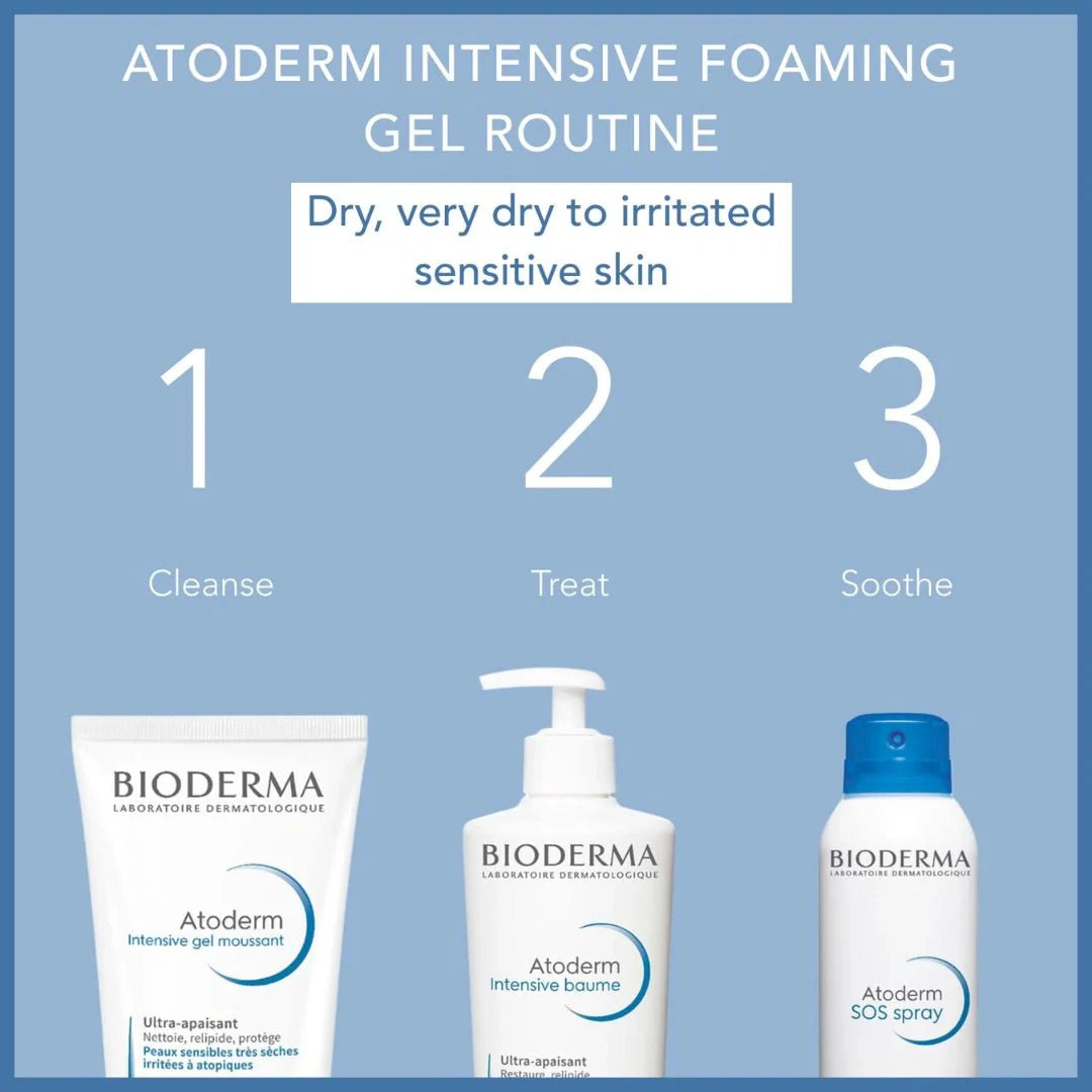 Bioderma Atoderm Intensive Face And Body Gel Wash For Infants, Babies,Teens And Adults, 200ml