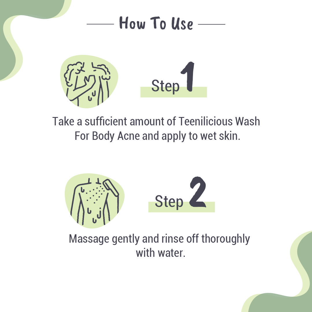 Fixderma Teenilicious Wash For Body Acne - Body Acne Wash With Salicylic Acid, Azelaic Acid And Tea Tree Oil