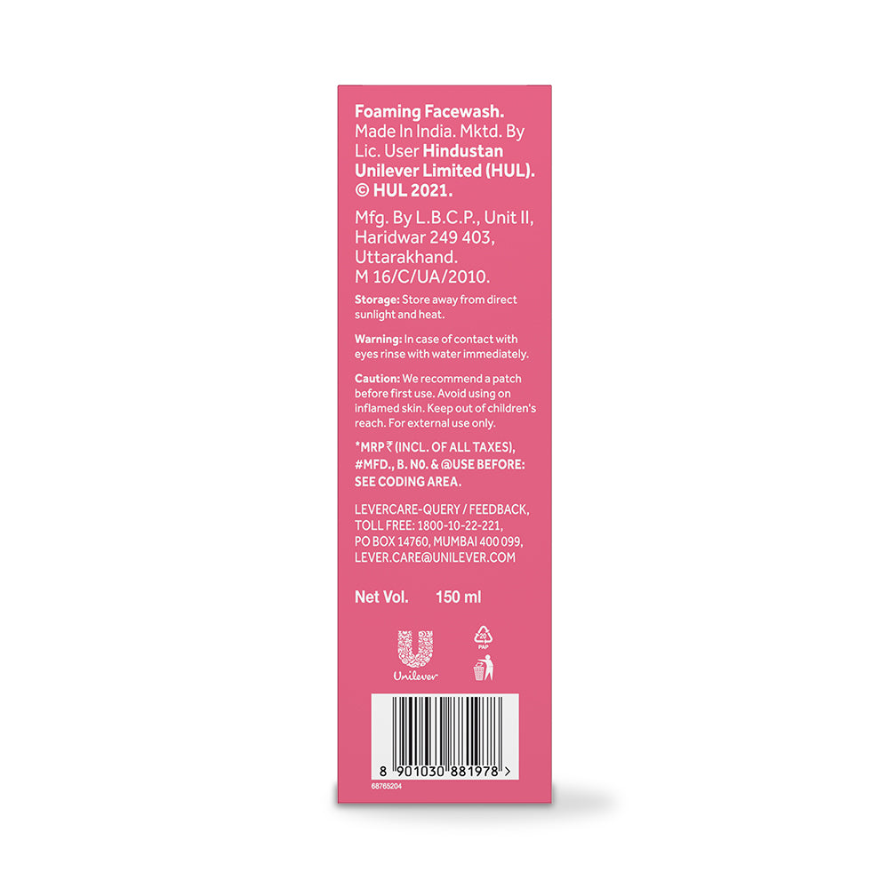 POND'S Bright Beauty Foaming Brush Facewash for Glowing Skin, Deep Clean Pores, All Skin Types (150 ml)