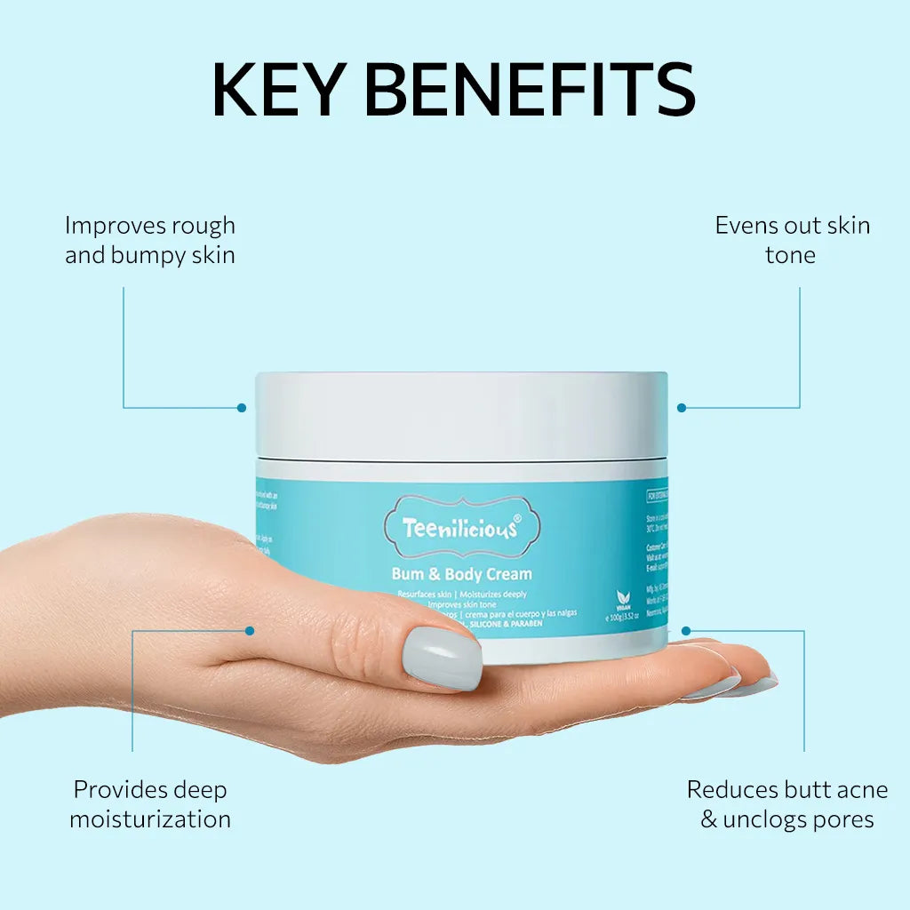 Fixderma Teenilicious Bum Body Cream with Retistar & Shea Butter for Butt Acne