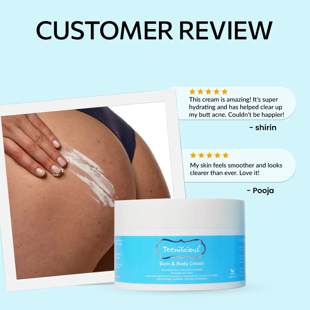 Fixderma Teenilicious Bum Body Cream with Retistar & Shea Butter for Butt Acne