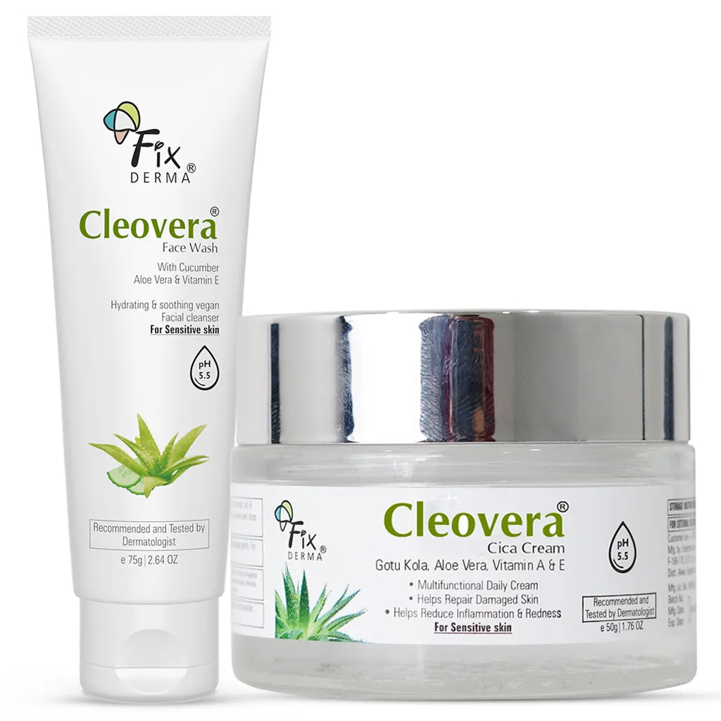 Fixderma Cleovera Face Wash And Cream Combo Pack For All Skin Types