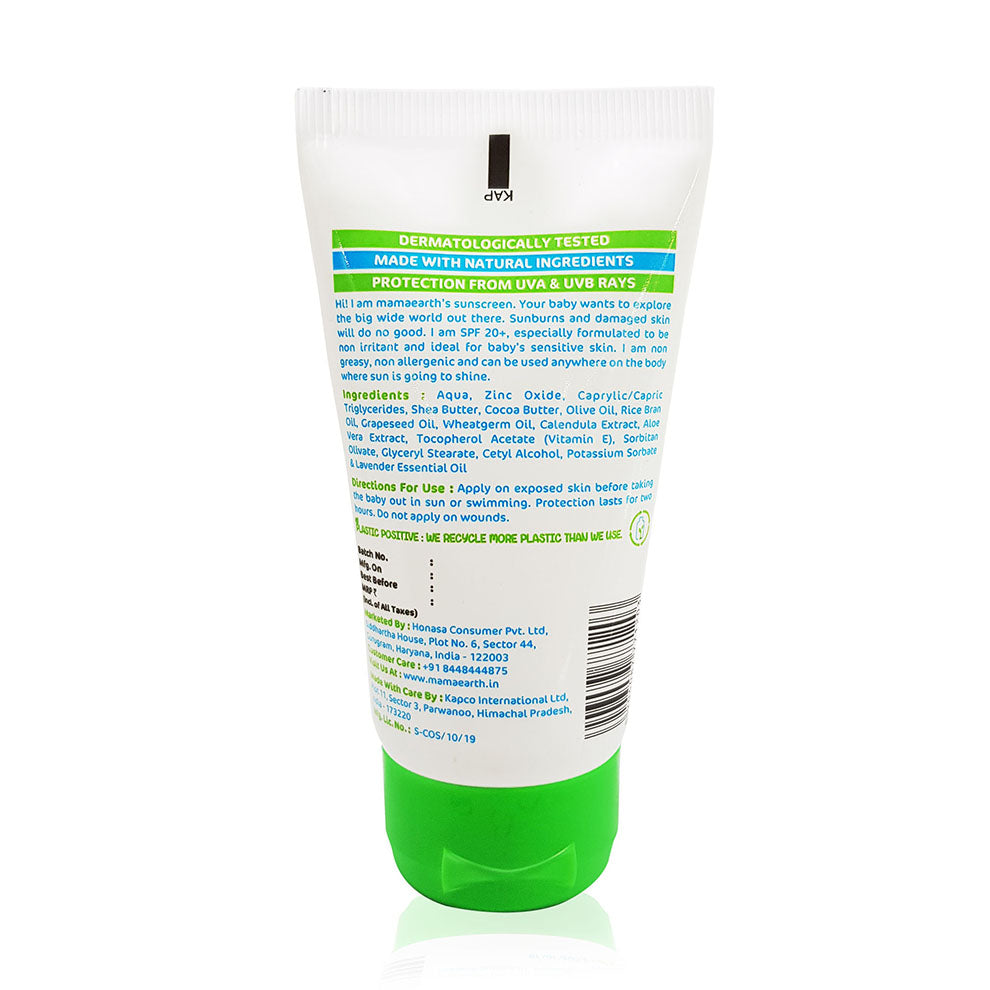 Mamaearth Mineral Based Sunscreen For Babies SPF20+