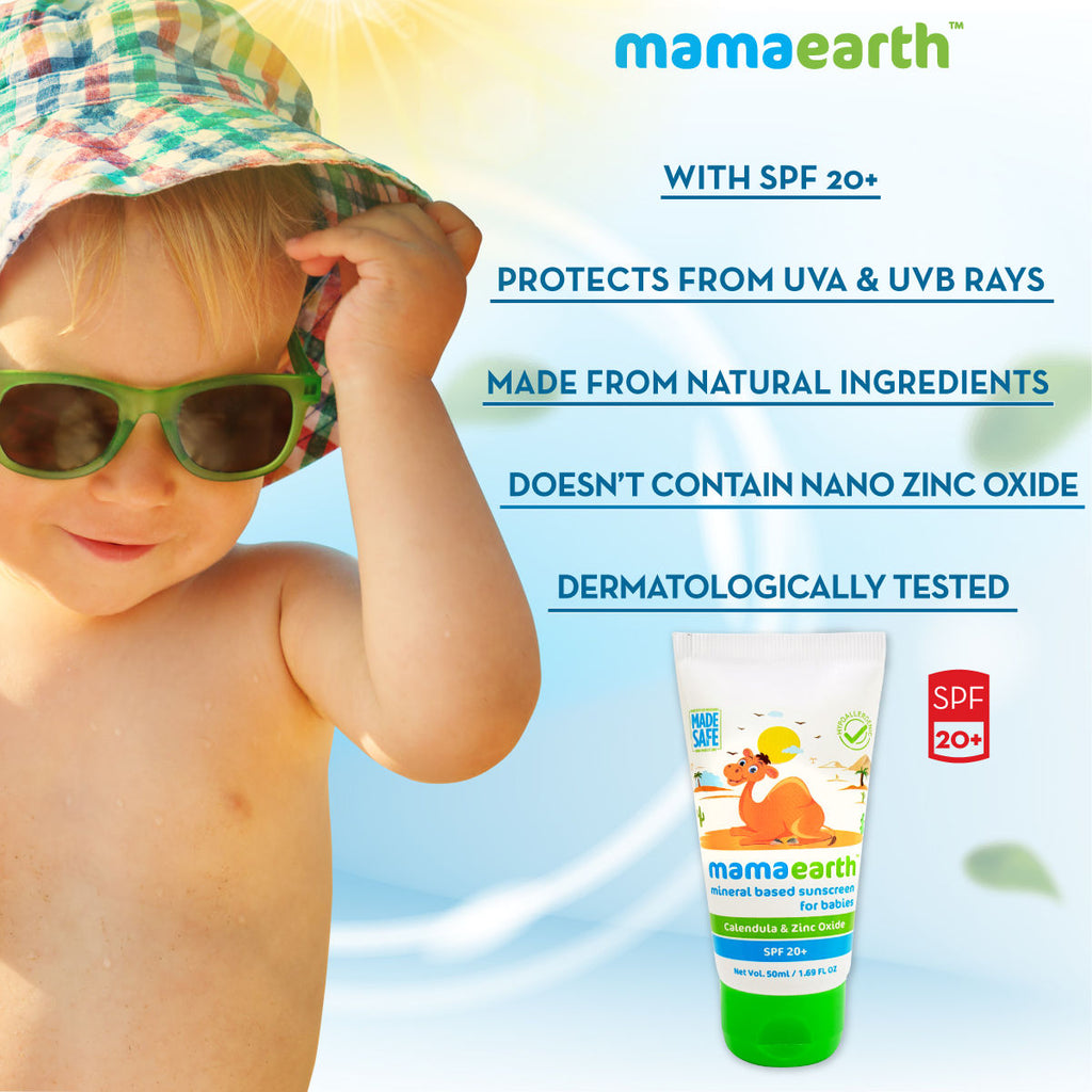 Mamaearth Mineral Based Sunscreen For Babies SPF20+