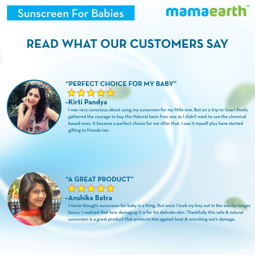 Mamaearth Mineral Based Sunscreen For Babies SPF20+