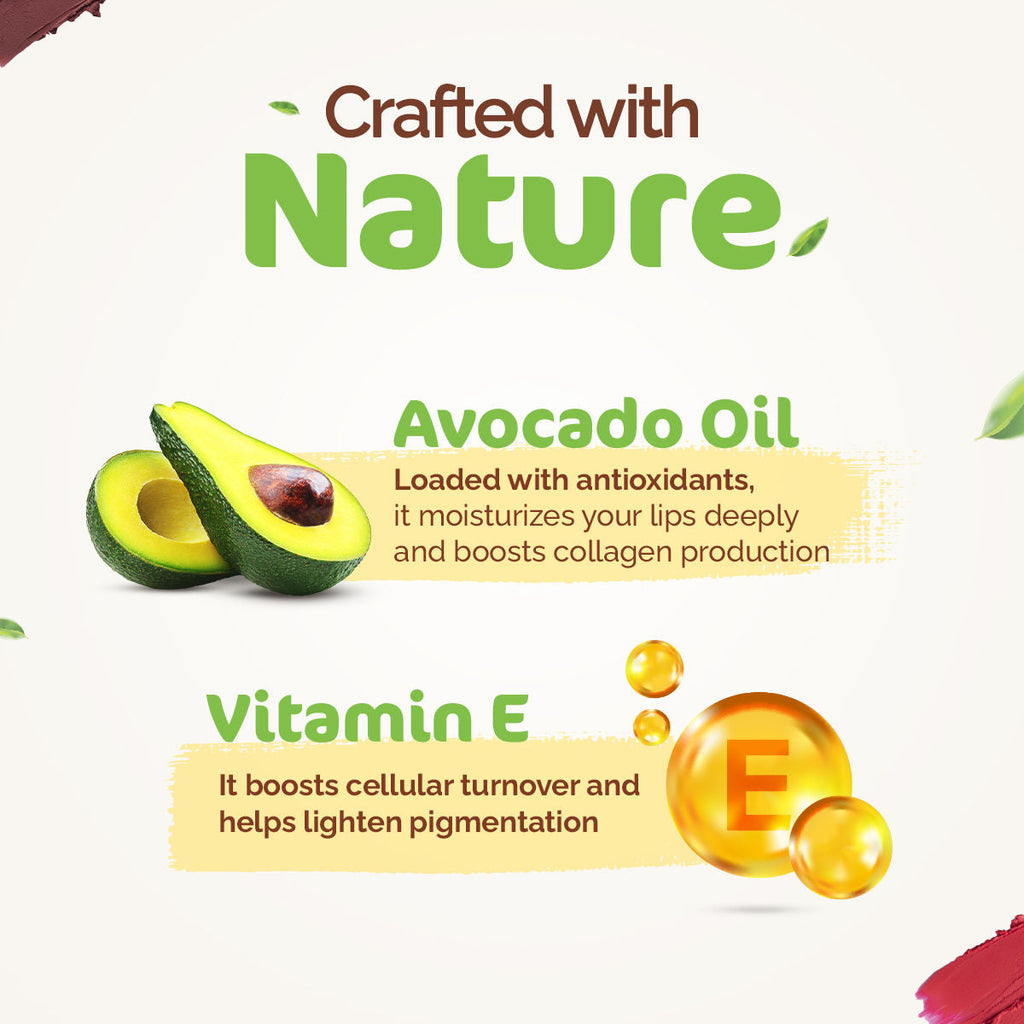 Mamaearth Moisture Matte Longstay Lipstick With Avocado Oil & Vitamin E