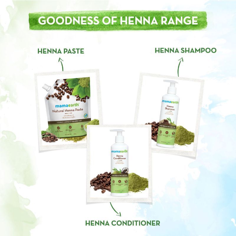 Mamaearth Natural Henna Paste With Henna & Dark Roasted Coffee For Rich Naturally Colored Hair