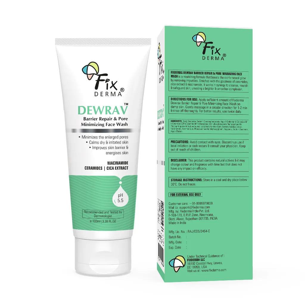 Fixderma Dewrav Barrier Repair & Pore Minimizing Face Wash