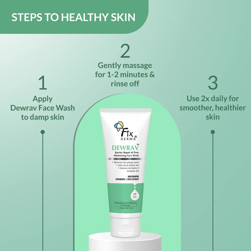Fixderma Dewrav Barrier Repair & Pore Minimizing Face Wash