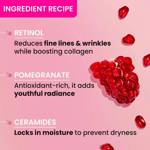 Dot & Key Night Reset Retinol + Ceramide Night Cream | Anti Aging Cream For Women & Men | Oil Free & Non Sticky Moisturizer 60ml