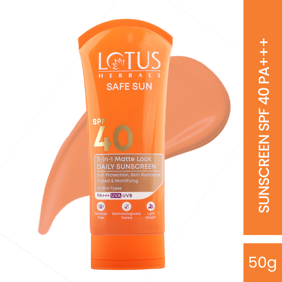 Lotus Safe Sun 3 In 1 Matte-Look Daily Sunscreen SPF 40 PA+++