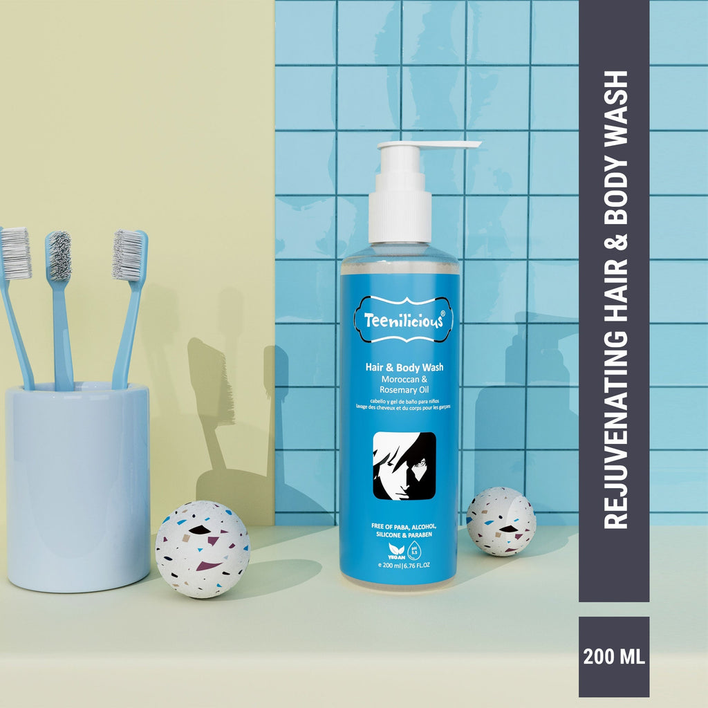 Fixderma Teenilicious Hair & Body Wash For Men & Women With Moroccan & Rosemary Oil