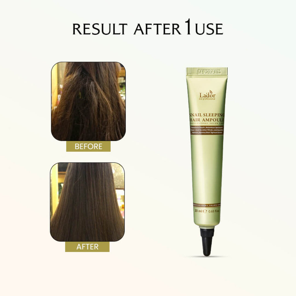 Lador Snail Sleeping Hair Ampoule (Leave-in treatment) - 20ml