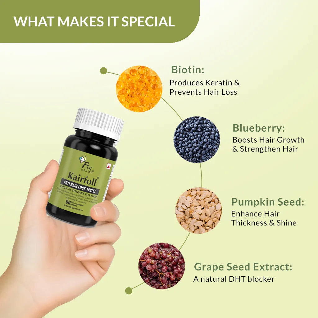 Fixderma Kairfoll Anti Hair Loss Tablet