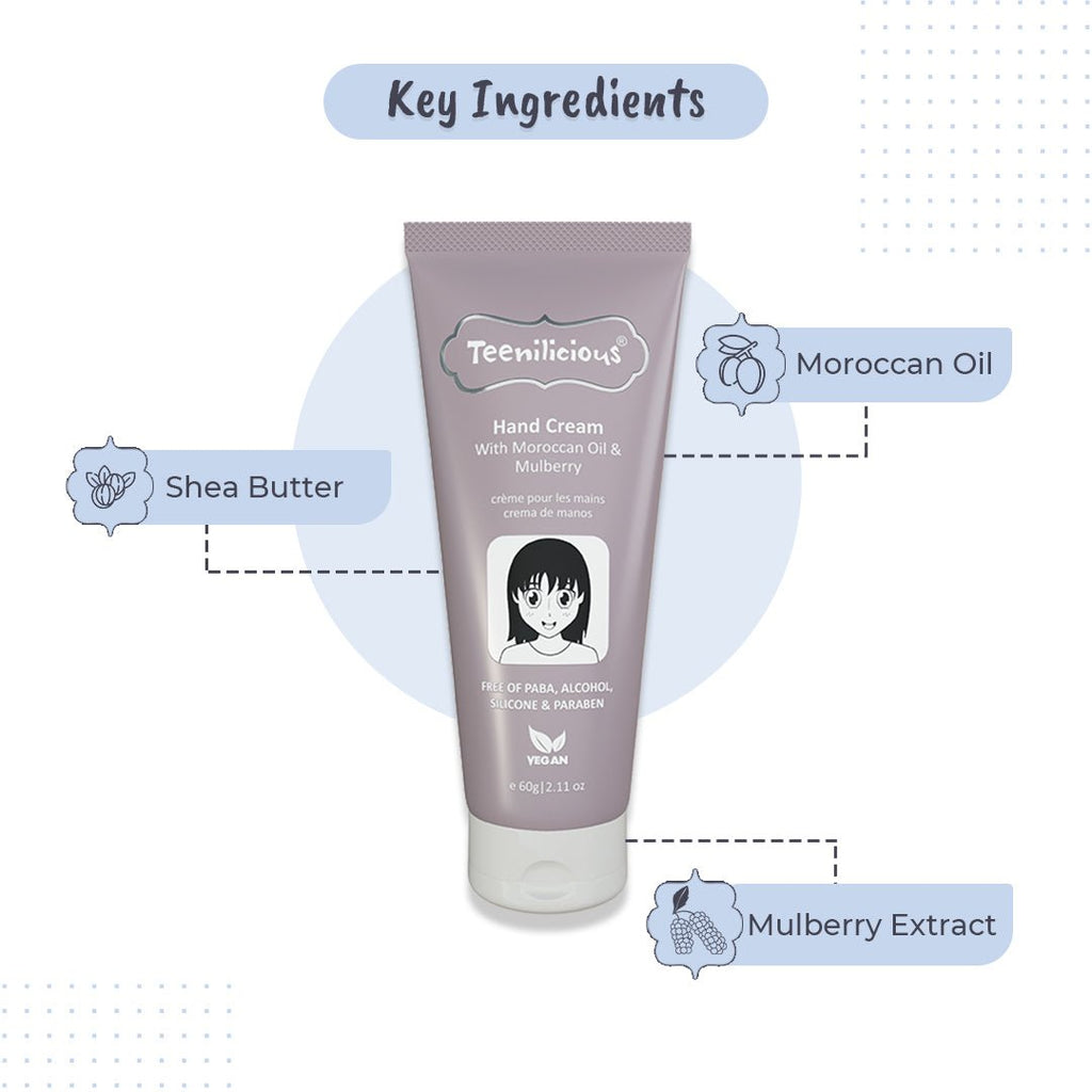 Fixderma Teenilicious Hand Cream With Moroccan Oil & Mulberry - Hand Cream For Dry Hands