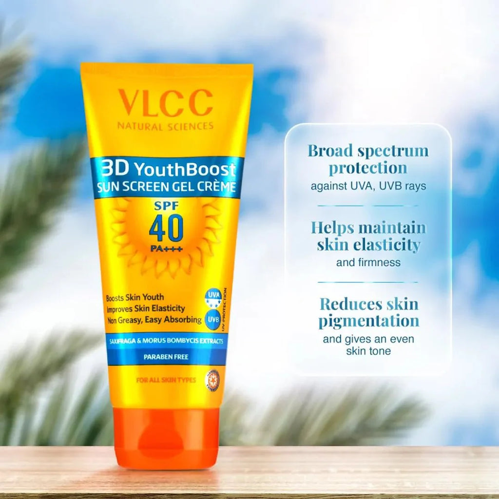 VLCC 3D Youth Boost SPF 40 +++ Sunscreen Gel Crème - 100g