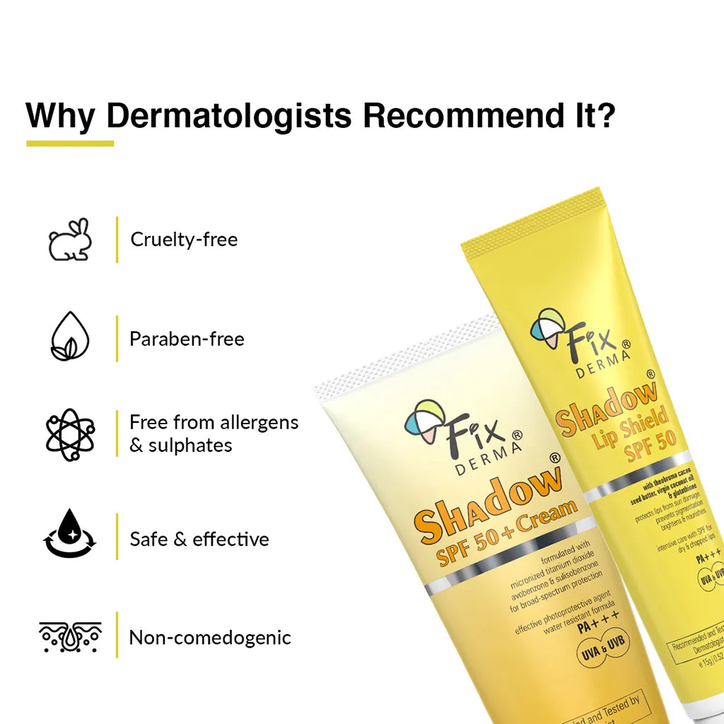 Fixderma Shadow Lip Shield SPF 50 + Shadow SPF 50 Cream