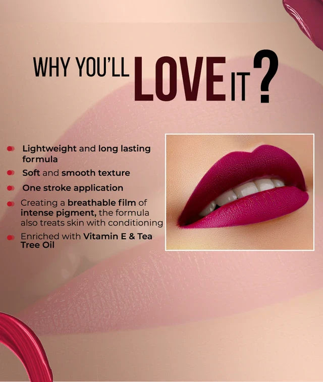 Colorbar PowerKiss Vegan Matte Lipcolor