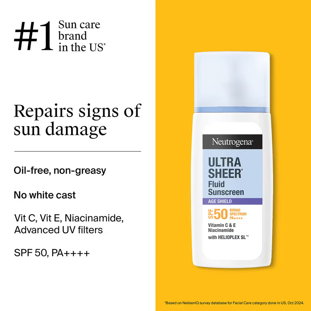 Neutrogena Ultra Sheer Fluid Sunscreen Age Shield SPF50 -40ml