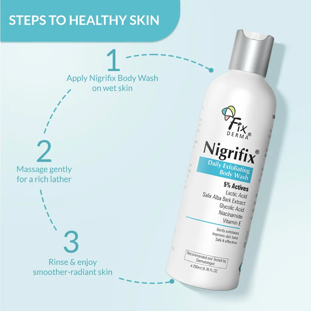Fixderma Nigrifix Daily Exfoliating Body Wash Pack of 2