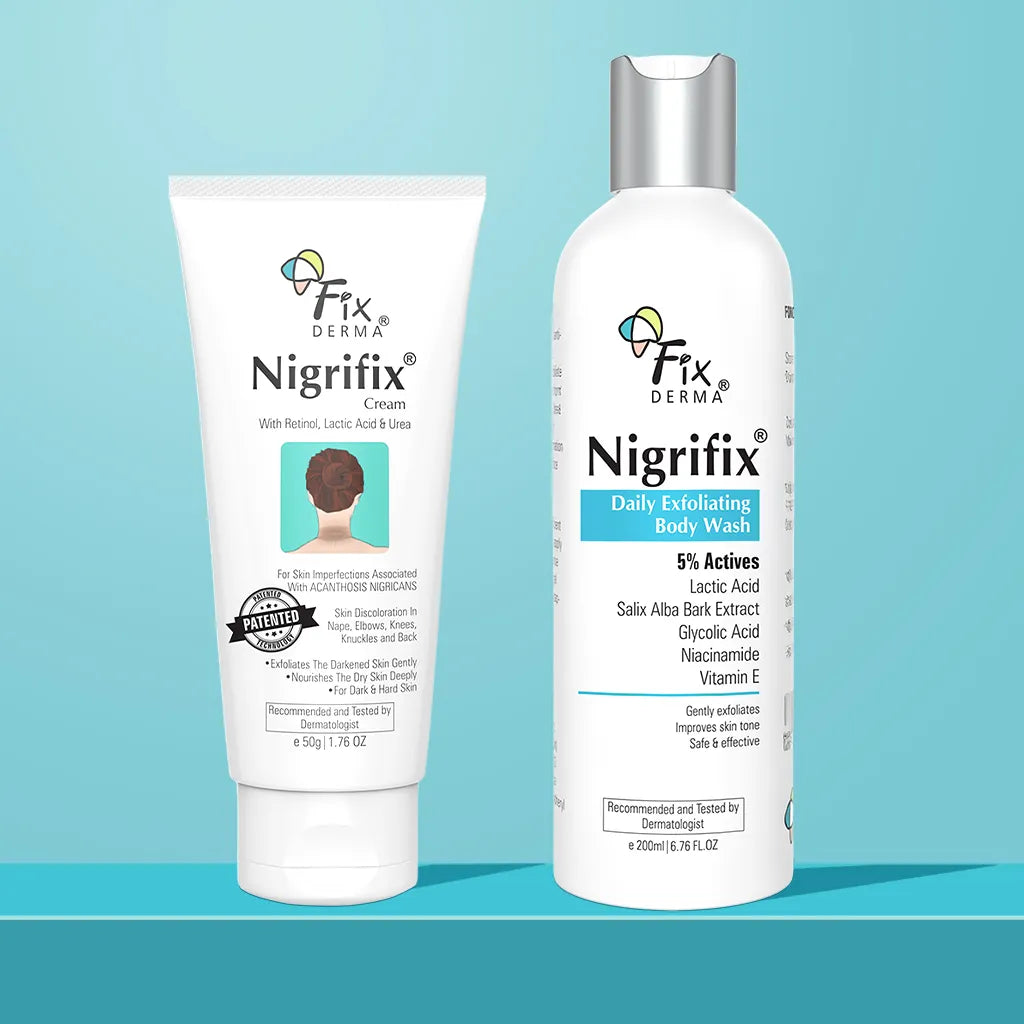 Fixderma Nigrifix Hyperpigmentation Control Cream & Body Wash Kit for Neck, Underarms & Knees