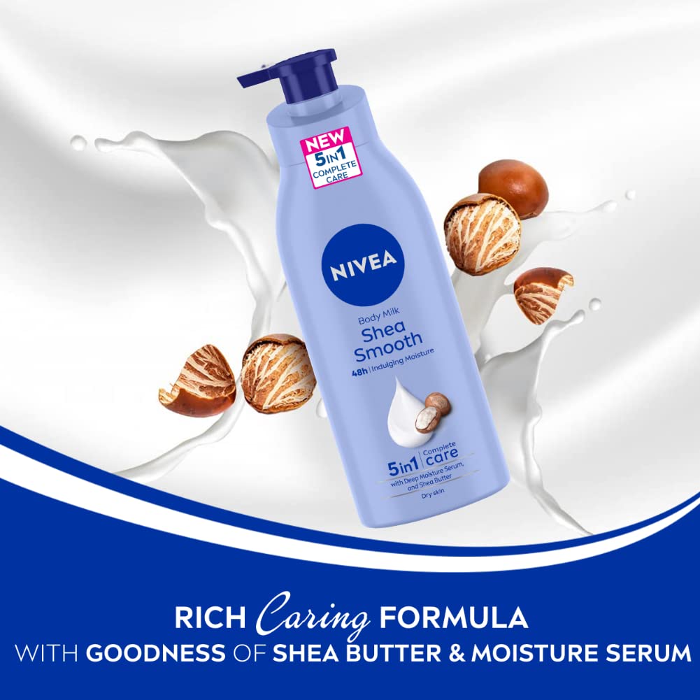 Nivea Body Milk Shea Smooth 48h 5 in 1 (400 ml )