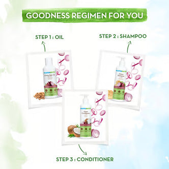 Mamaearth Onion Shampoo with Onion and Plant Keratin for Hair Fall Control - 200ml