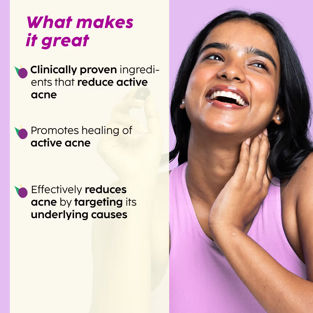 Plix Jamun Skincare Combo With Cleanser, Body Wash & Active Acne Serum For Women & Men (3 pcs)