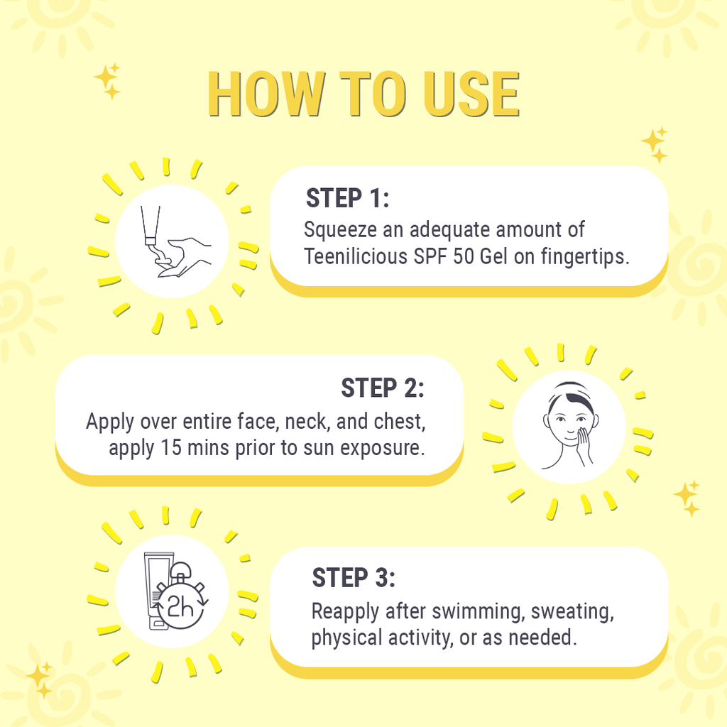 Fixderma Teenilicious SPF 50 Sunscreen Gel, PA+++, Light Weight UV Gel, Formulated For Acne-Prone Skin