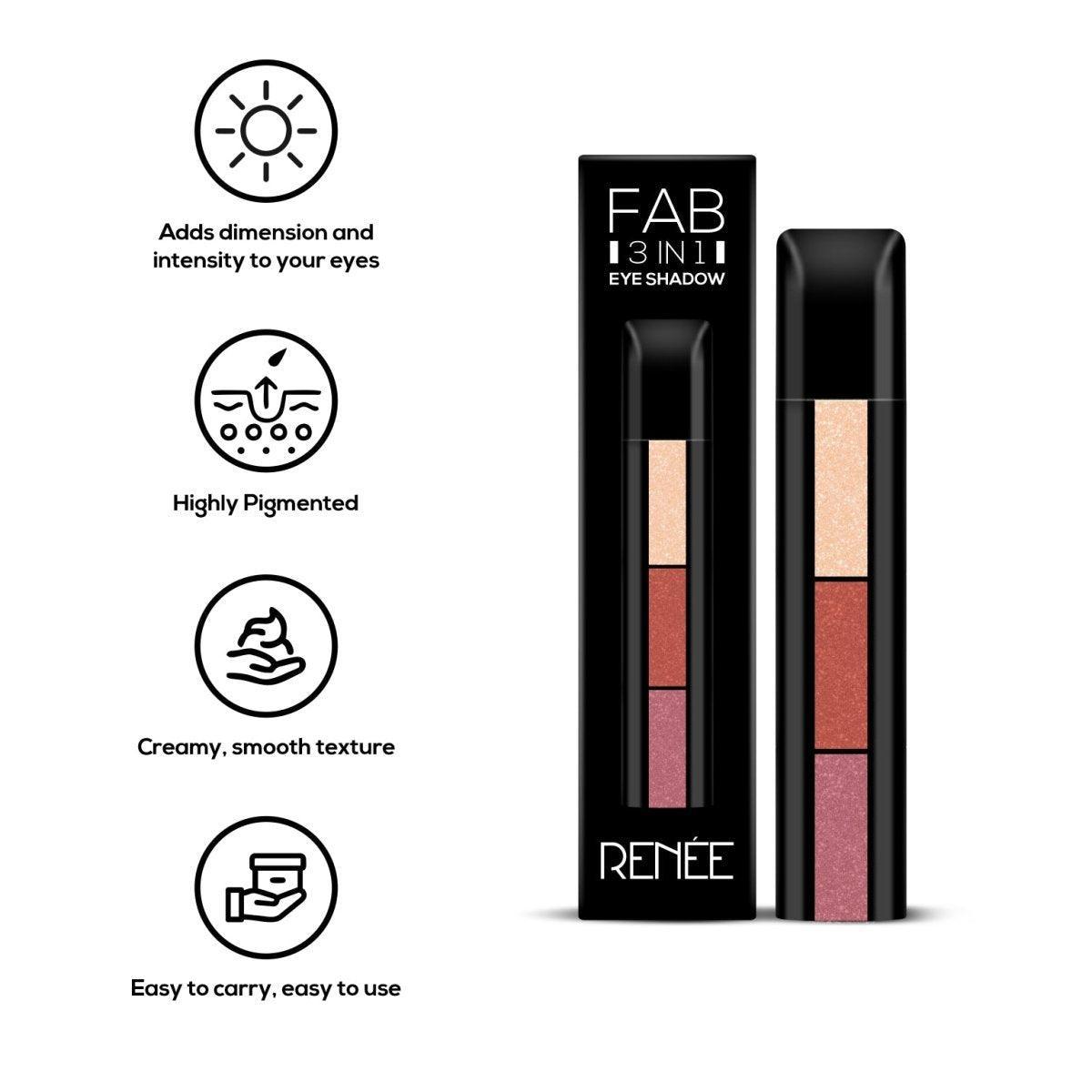 RENEE Fab 3 in 1 Eyeshadow, 4.5g