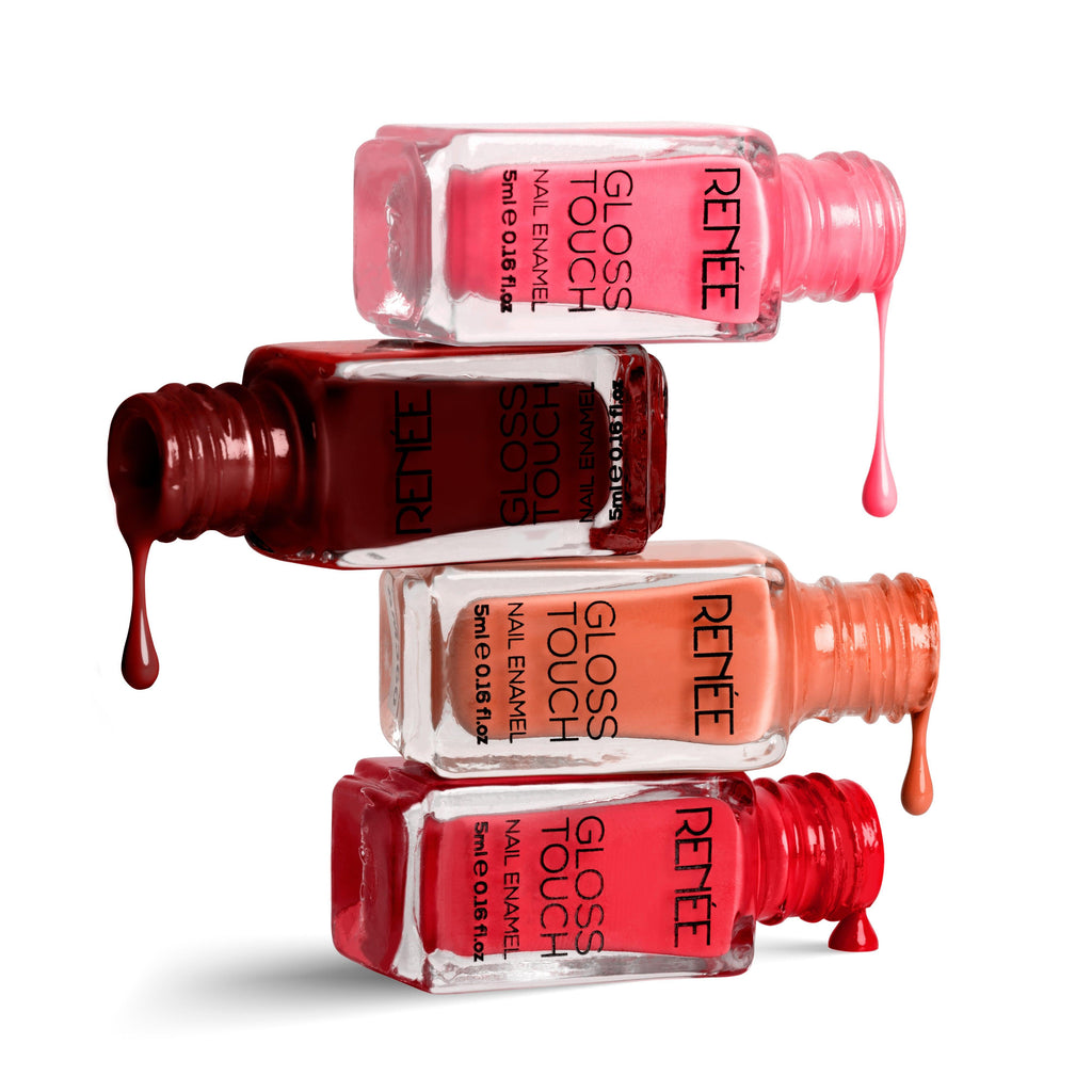 RENEE Gloss Touch Set of 4 Nail Enamels, 5 ml each