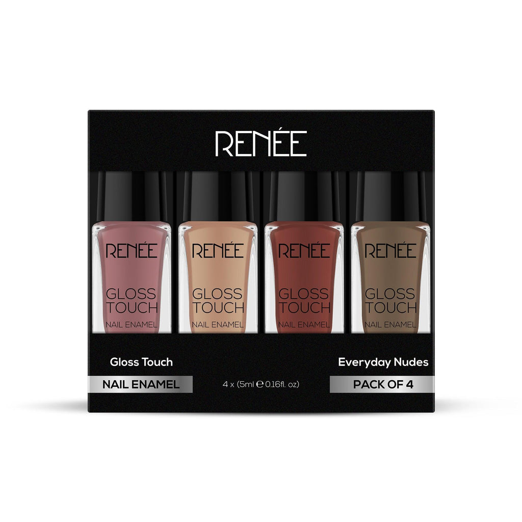 RENEE Gloss Touch Set of 4 Nail Enamels, 5 ml each