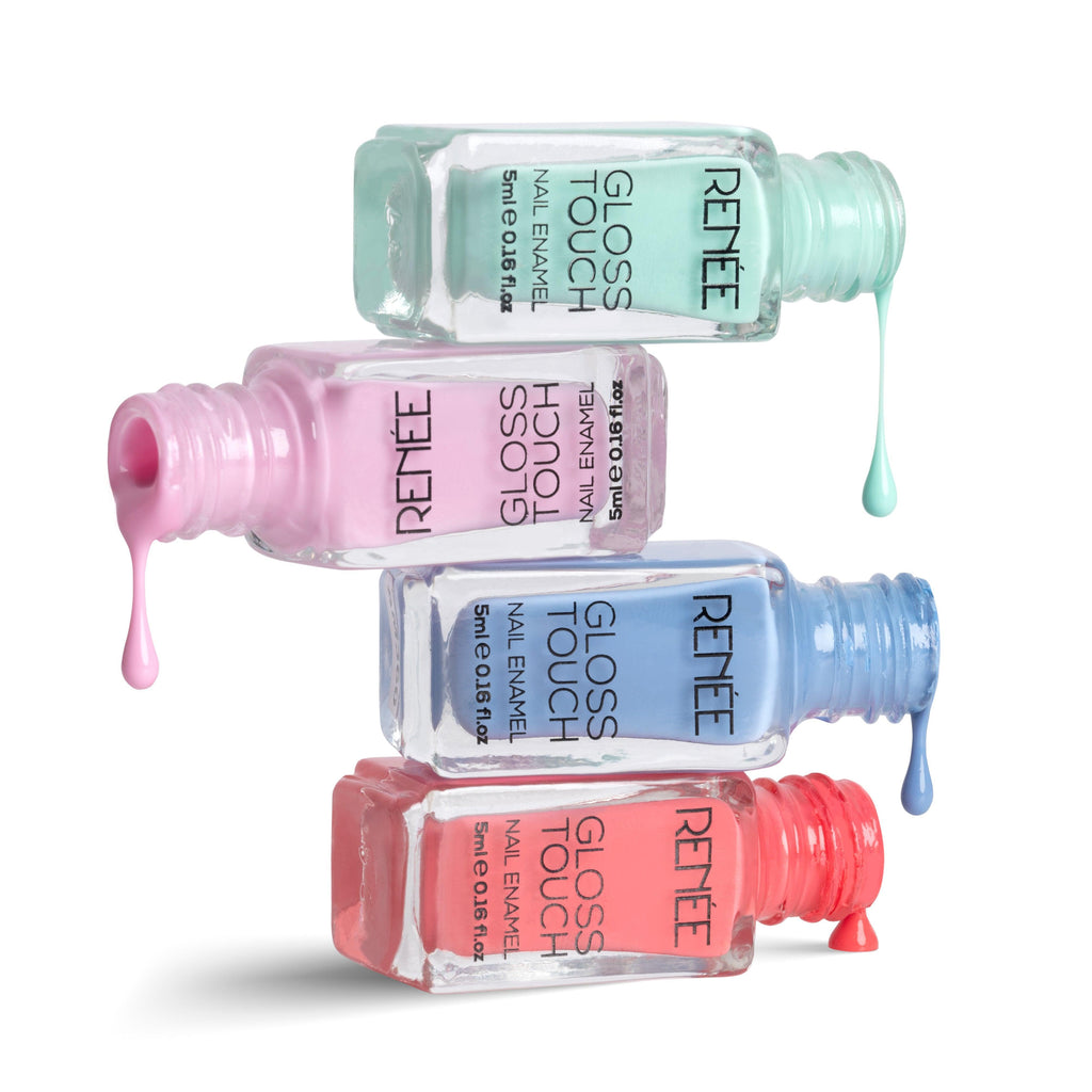 RENEE Gloss Touch Set of 4 Nail Enamels, 5 ml each