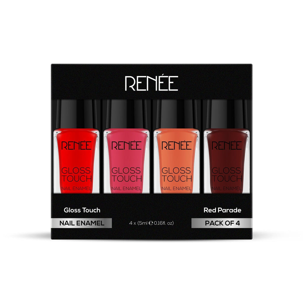 RENEE Gloss Touch Set of 4 Nail Enamels, 5 ml each