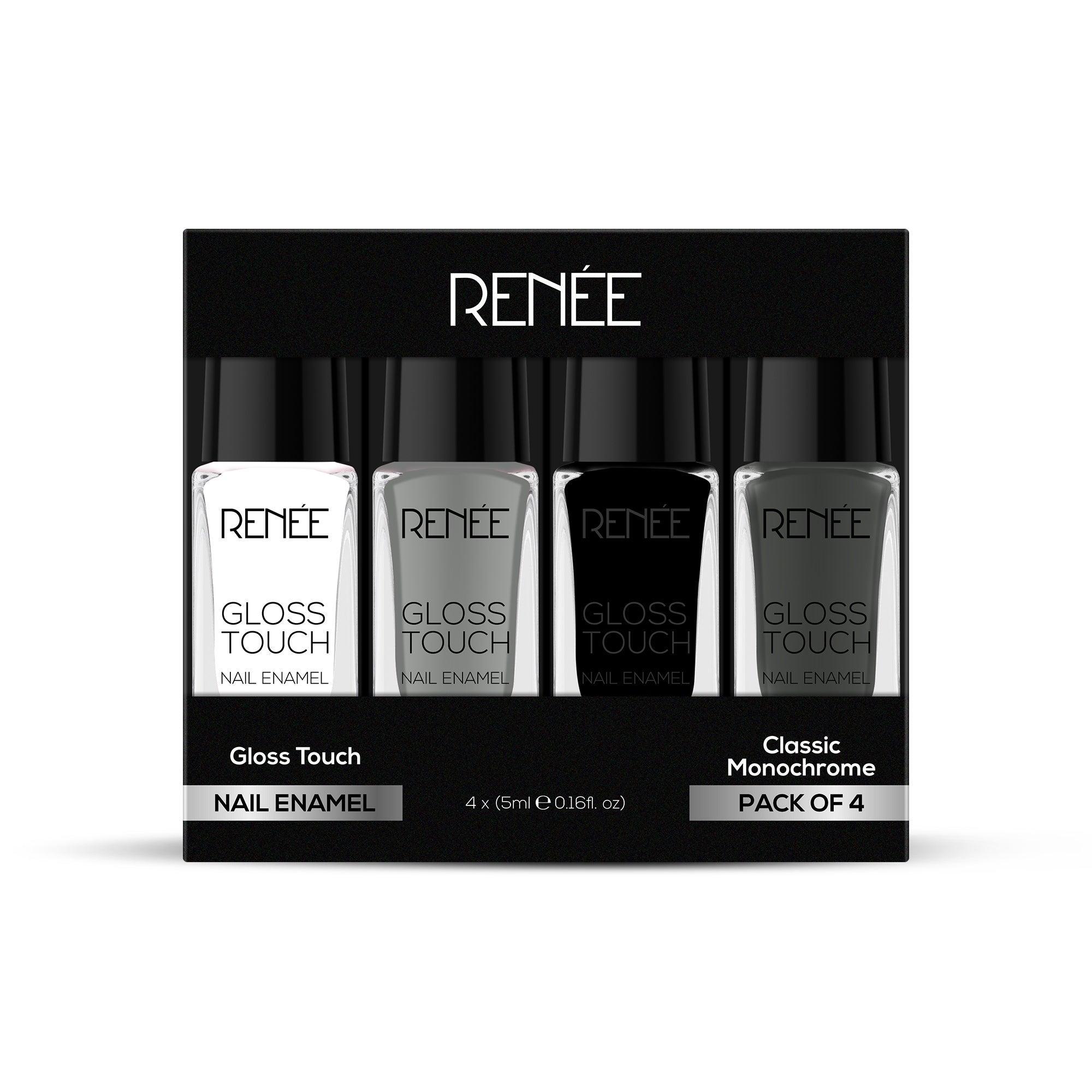 RENEE Gloss Touch Set of 4 Nail Enamels, 5 ml each