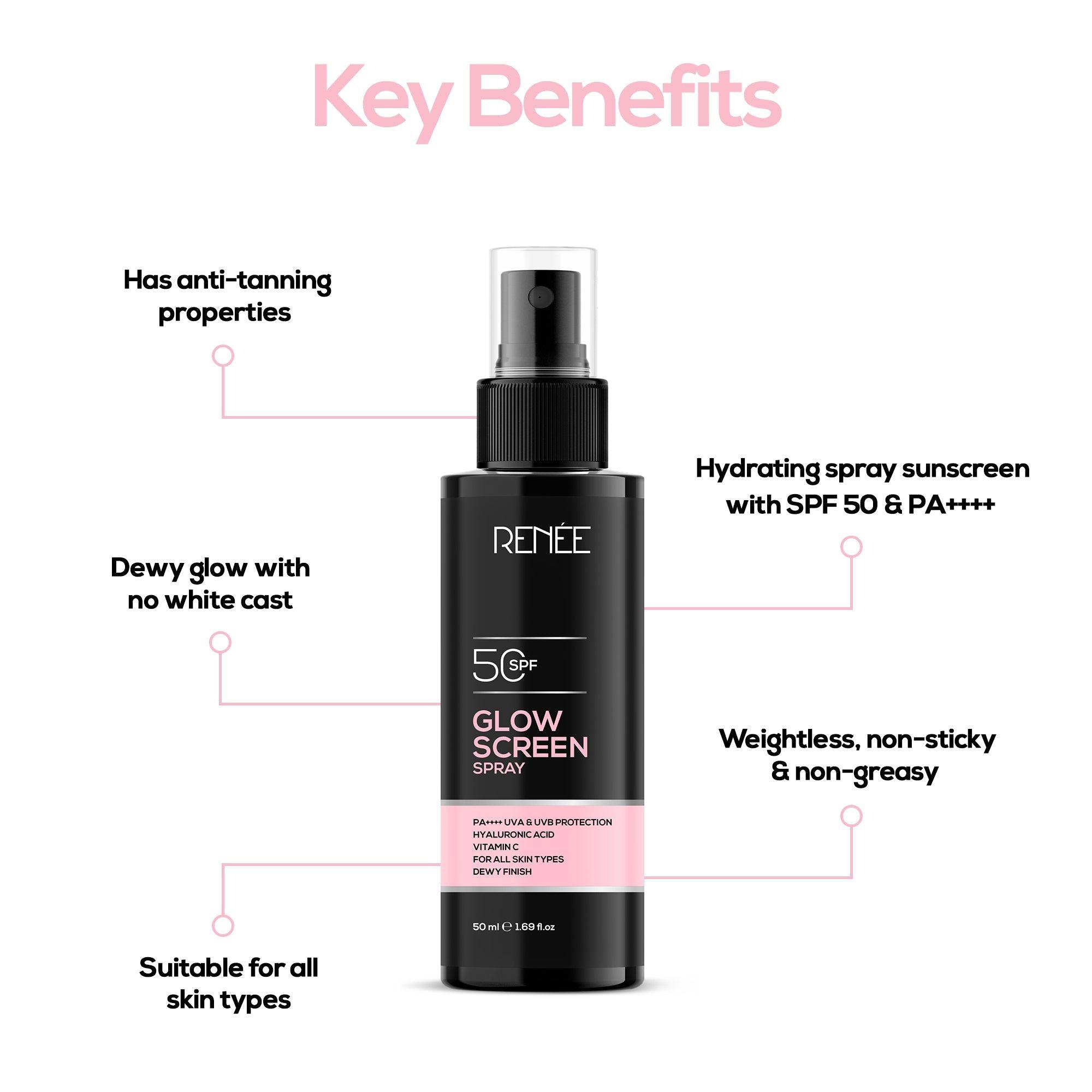RENEE Glowscreen SPF 50 Sunscreen Spray, 50 ml