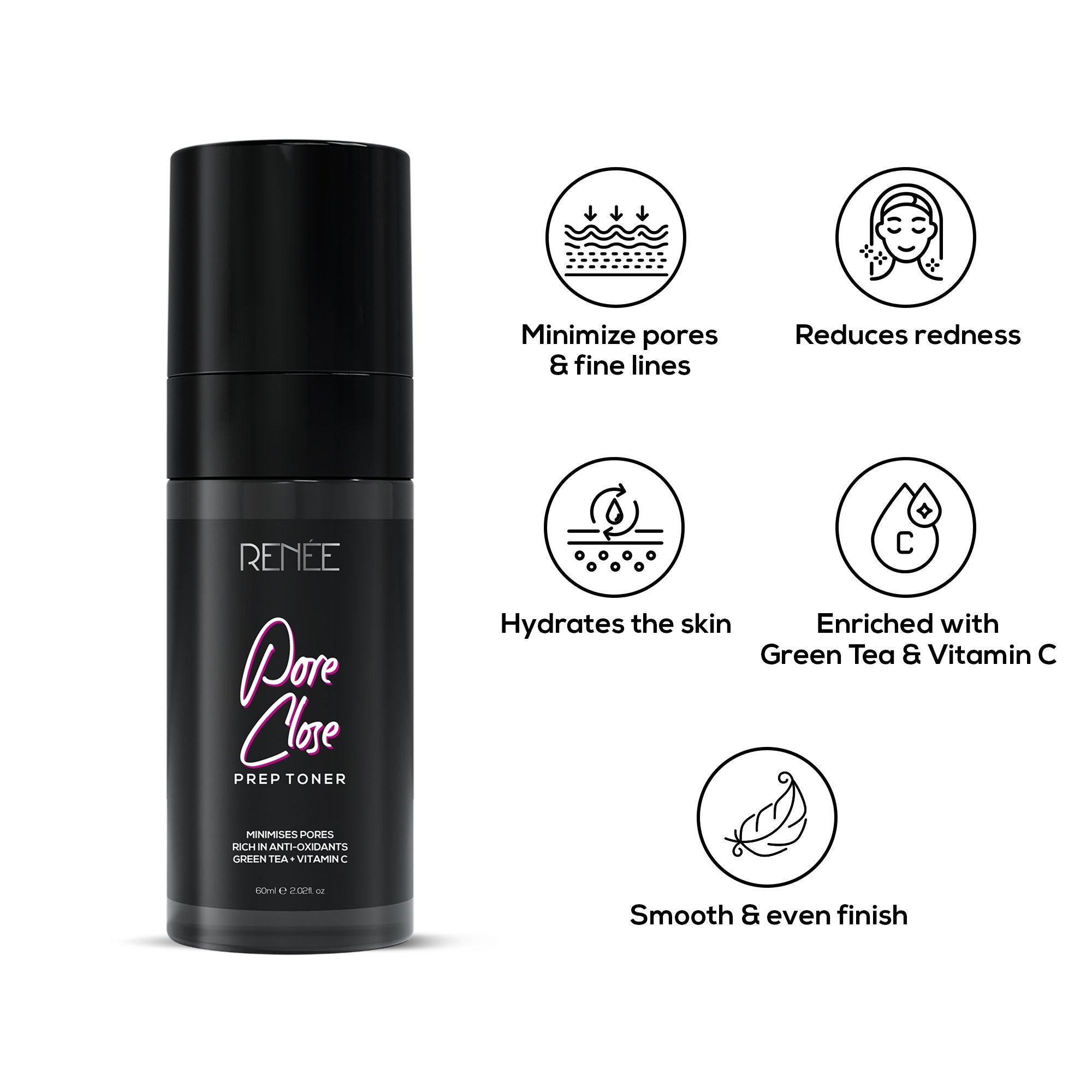 RENEE Pore Close Prep Toner, 60 ml