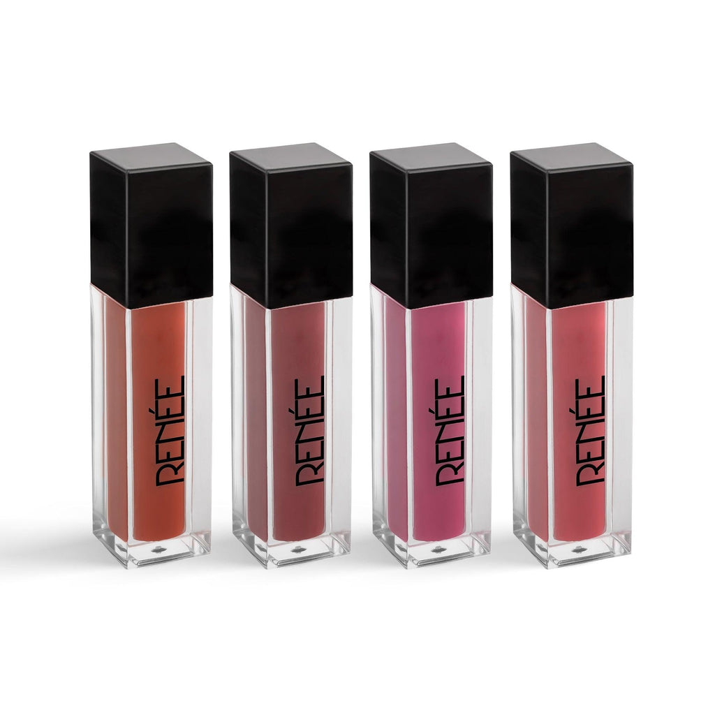 RENEE Stay With Me Minis Matte Liquid Lipsticks Combo of 4, 2 ml each