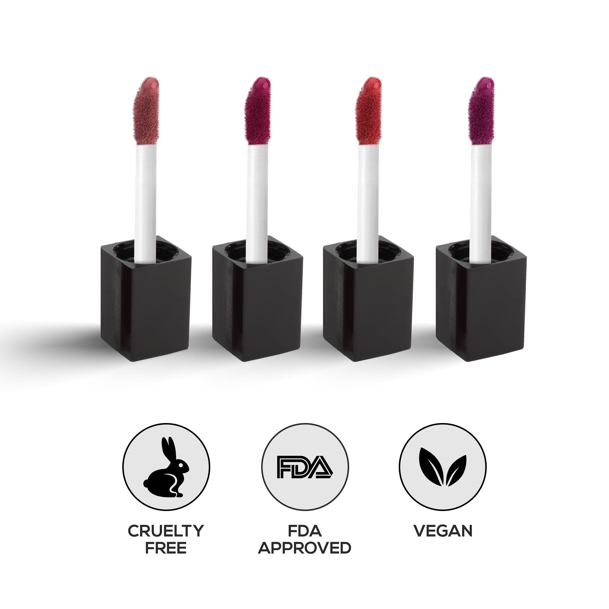 RENEE Stay With Me Minis Matte Liquid Lipsticks Combo of 4, 2 ml each