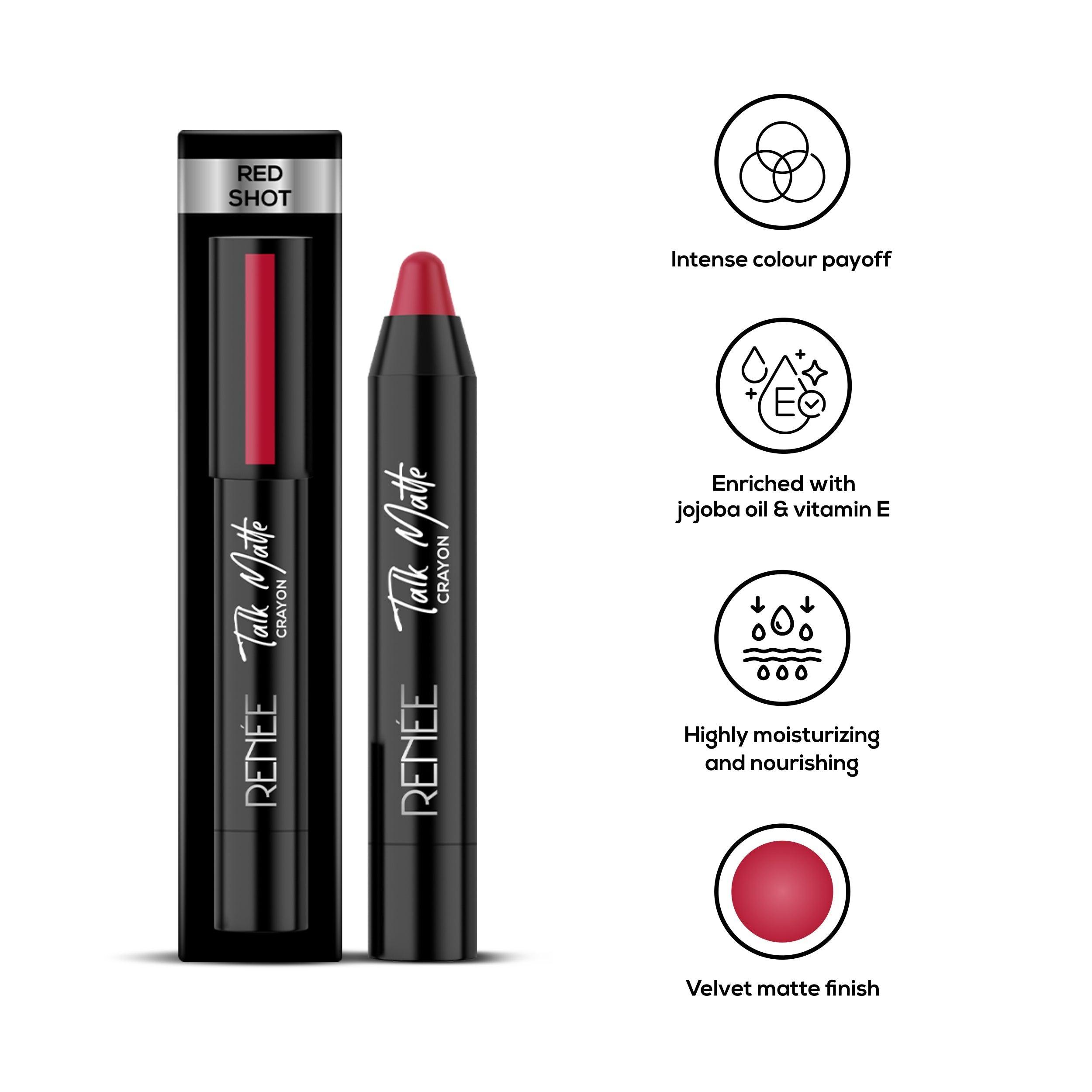 RENEE Talk Matte Crayon Lipstick, 4.5 g