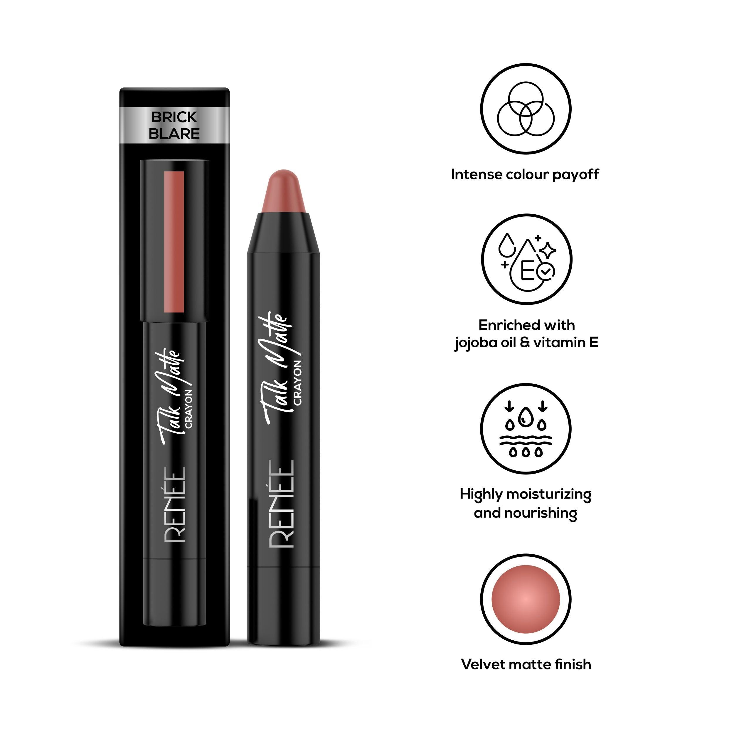 RENEE Talk Matte Crayon Lipstick, 4.5 g