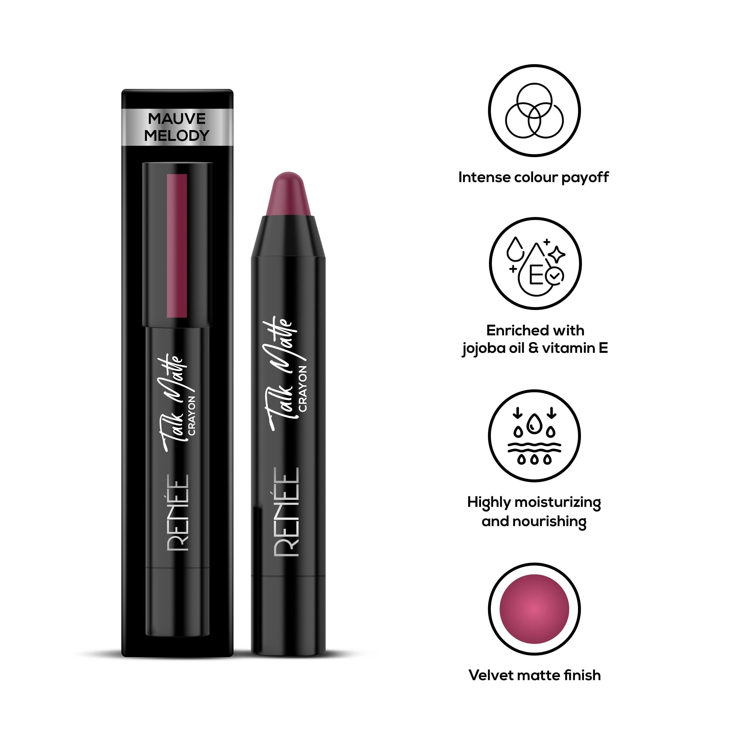 RENEE Talk Matte Crayon Lipstick, 4.5 g