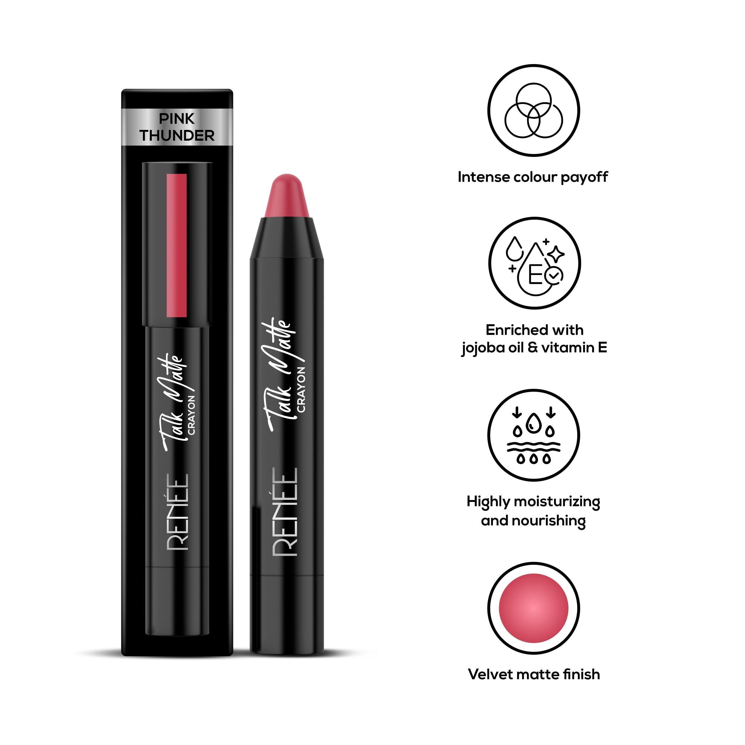 RENEE Talk Matte Crayon Lipstick, 4.5 g