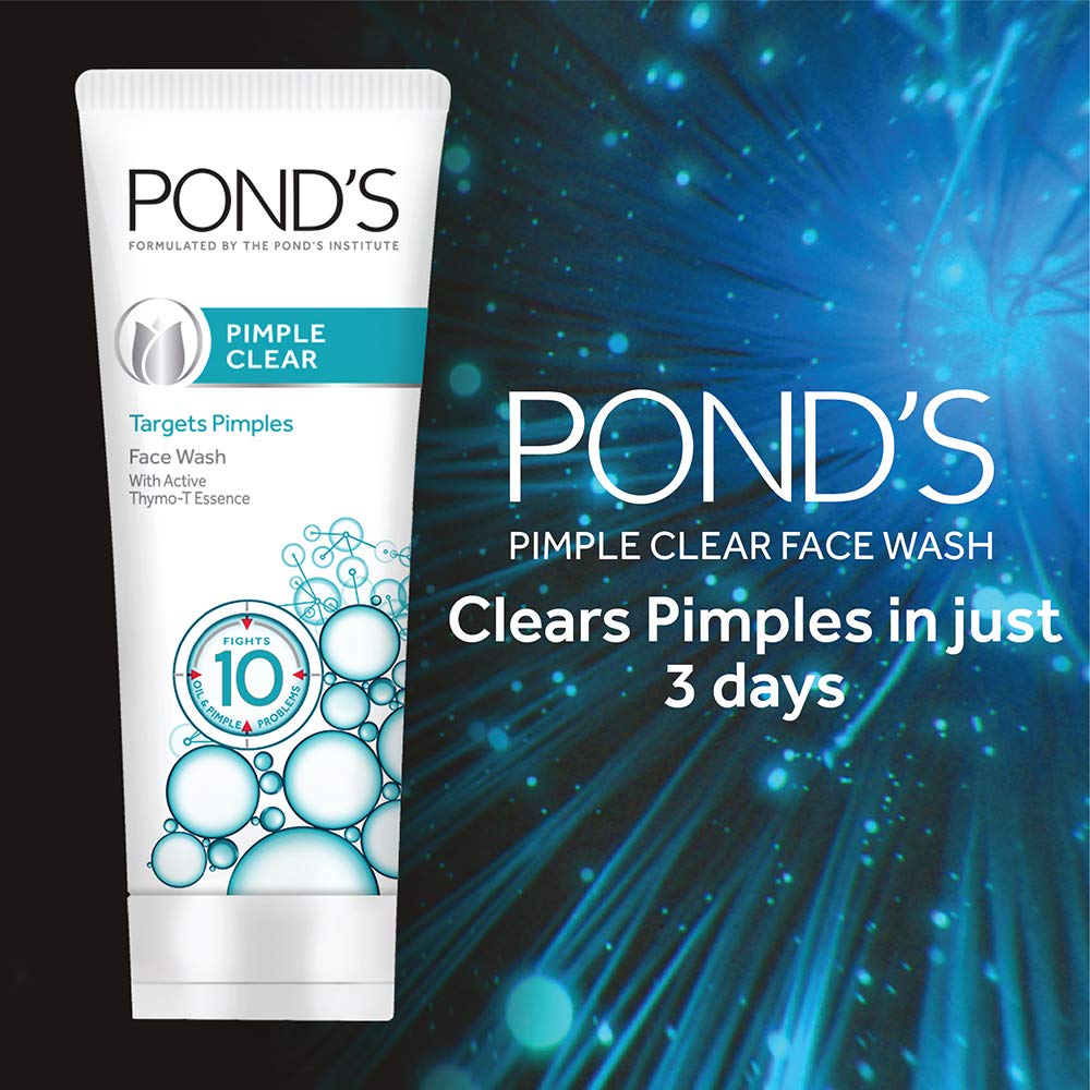 POND'S Pimple Clear Face Wash, Clears Pimple in 3 Days, (100gm)