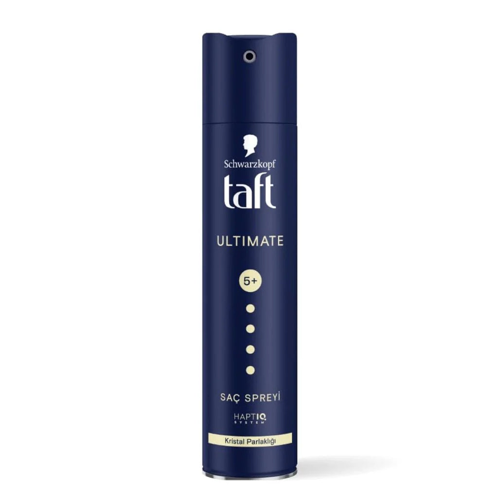 Schwarzkopf TAFT Ultimate Hair Spray For Hair With Crystal Shine | Hold 5+ For 72H hold (250ml)