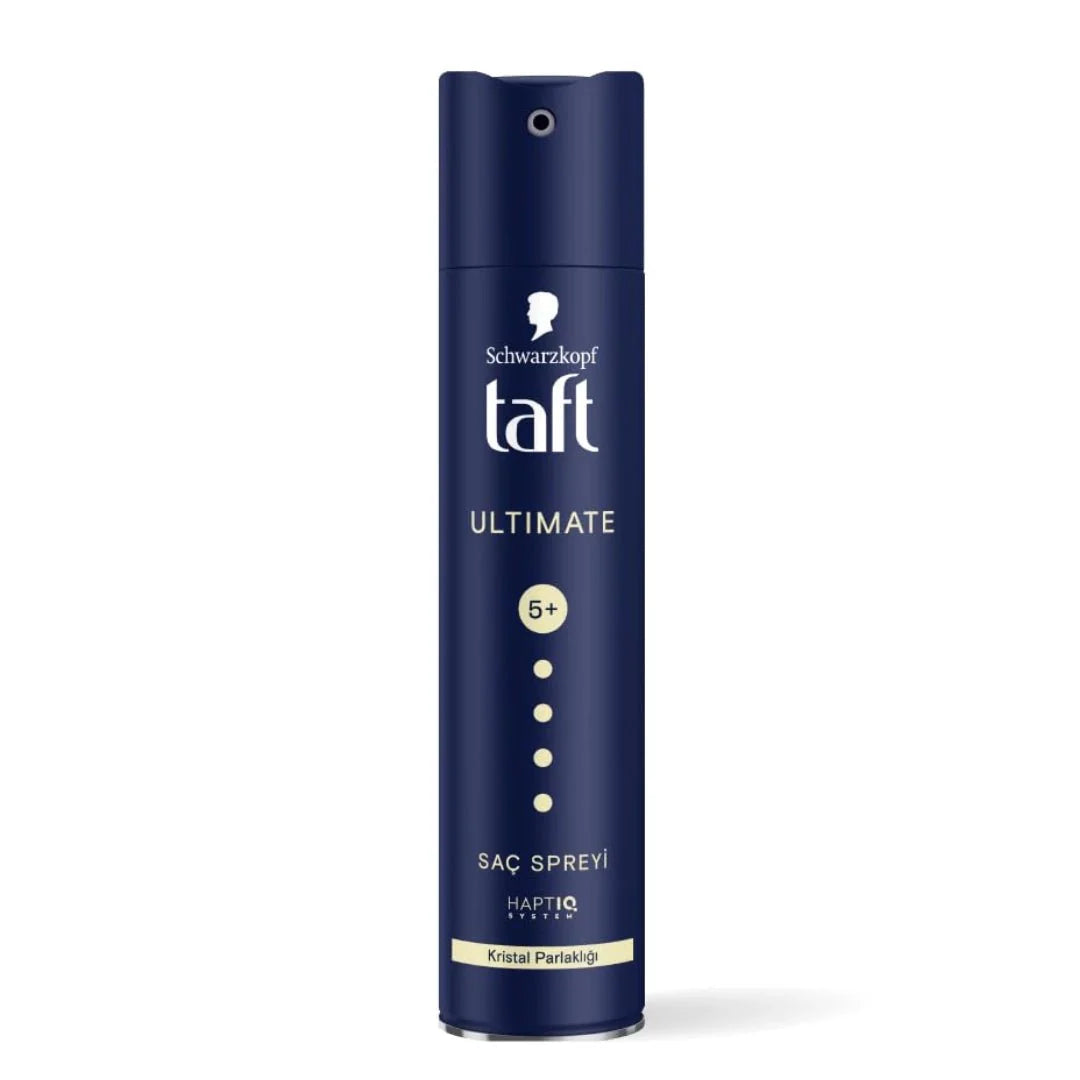 Schwarzkopf TAFT Ultimate Hair Spray For Hair With Crystal Shine | Hold 5+ For 72H hold (250ml)