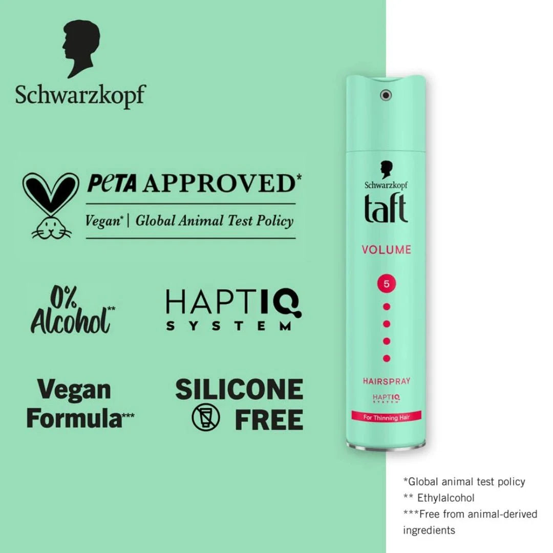 Schwarzkopf Taft Volume Hair Spray Hold Level 5, Hair Mousse for Fine and Thinning Hair (250ml)