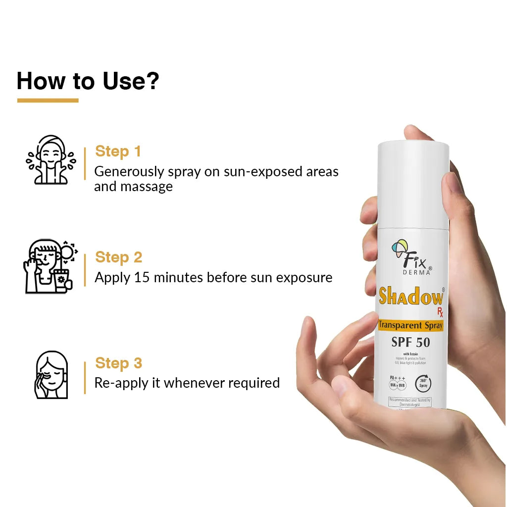 Fixderma Shadow Rx Transparent Spray SPF 50
